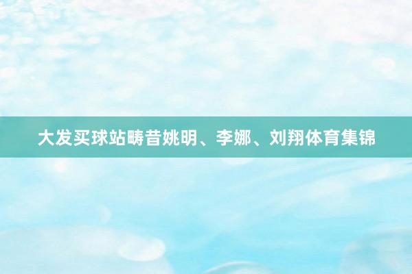 大发买球站畴昔姚明、李娜、刘翔体育集锦