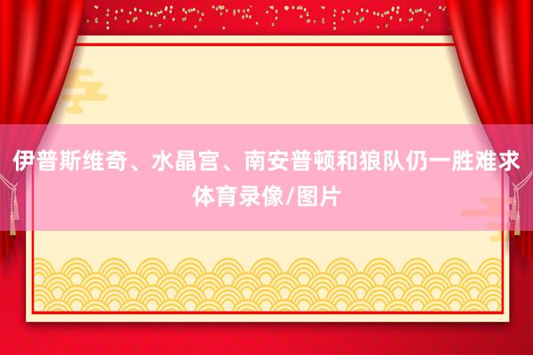 伊普斯维奇、水晶宫、南安普顿和狼队仍一胜难求体育录像/图片